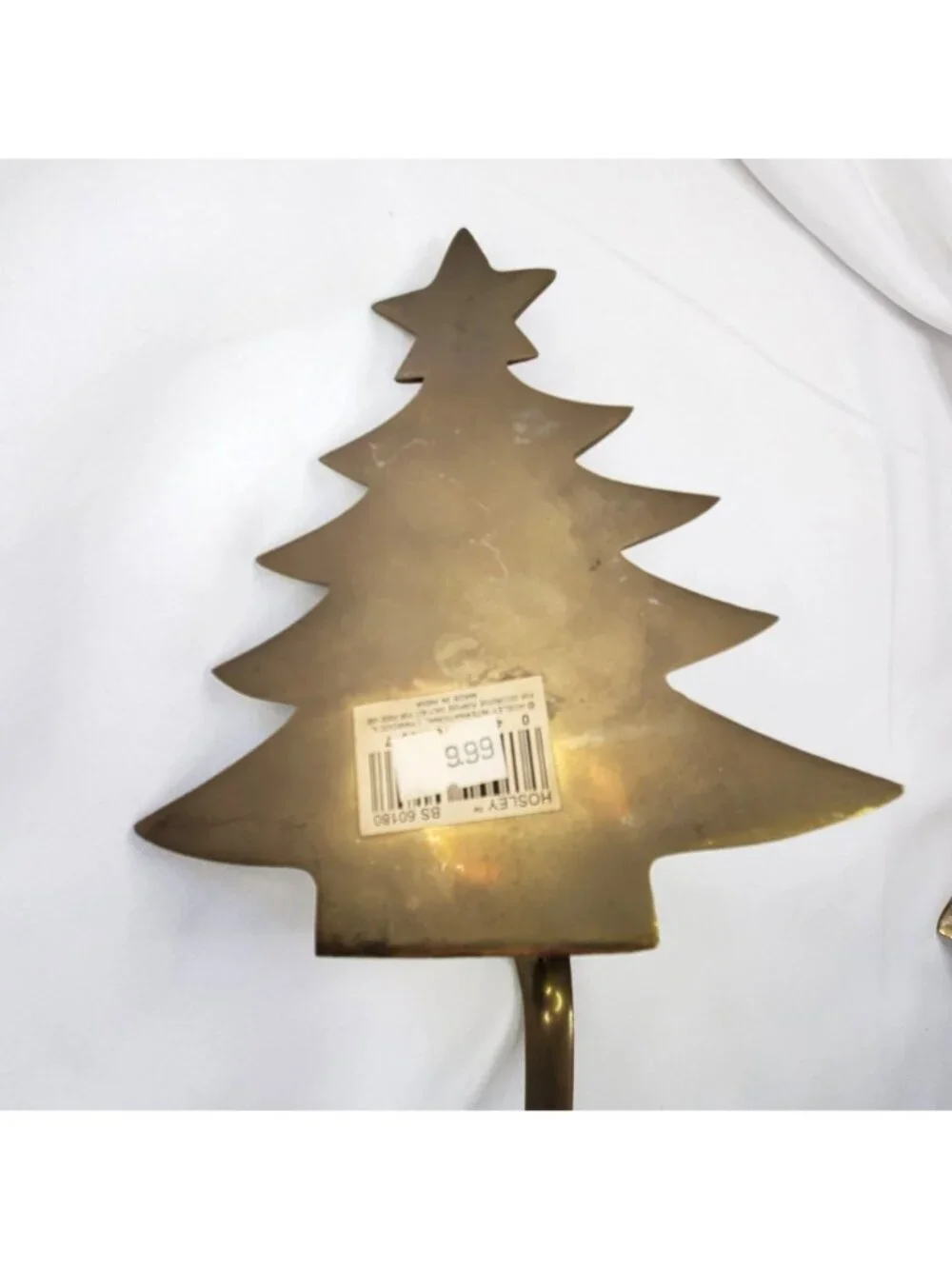 Vintage Christmas Tree & Angel Brass Stocking Holders 11